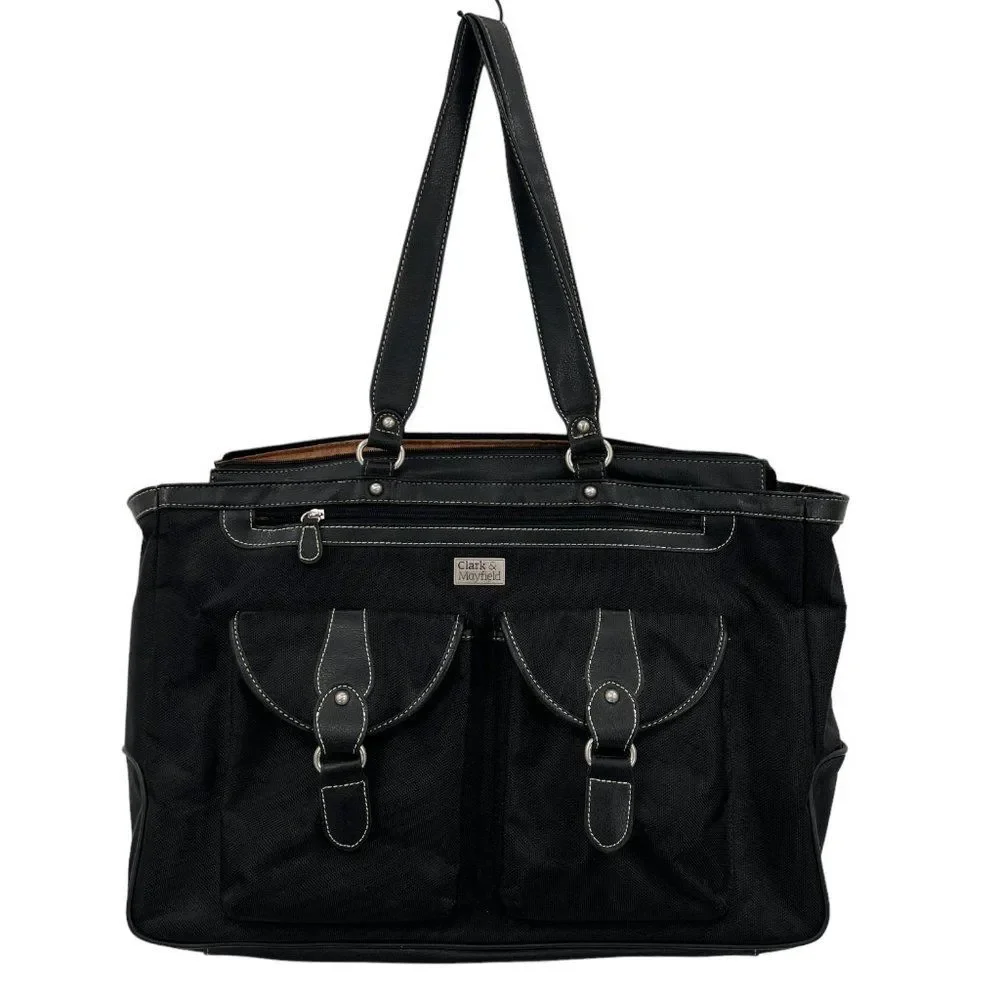 Clark & Mayfield Marquam Metro Black Laptop Tote Bag